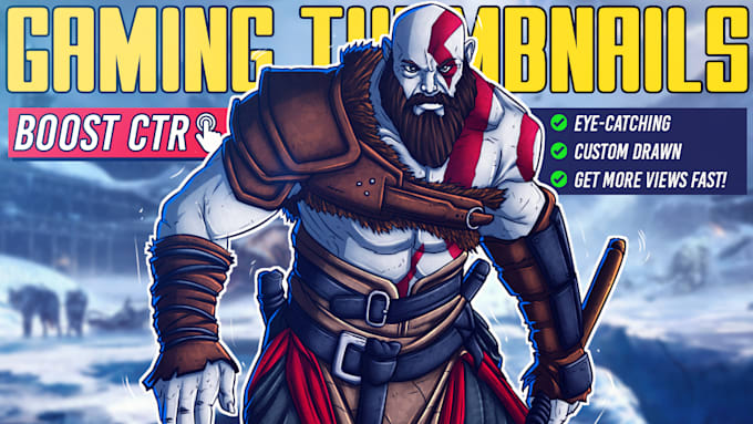 design eye catching gaming youtube thumbnails