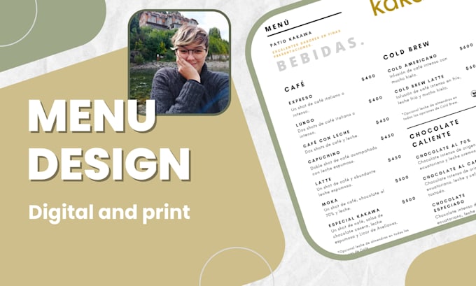 Design your restaurant menu by Valepascale | Fiverr