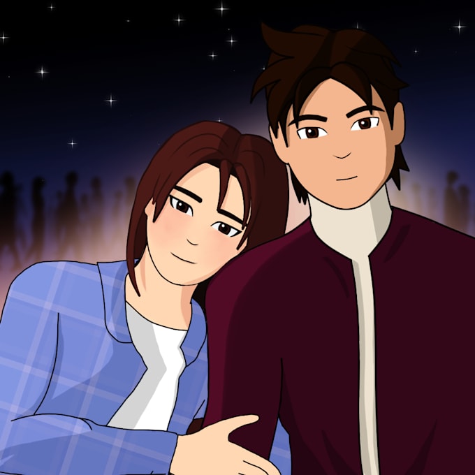 make portraits in my webtoon style or semi realistic style