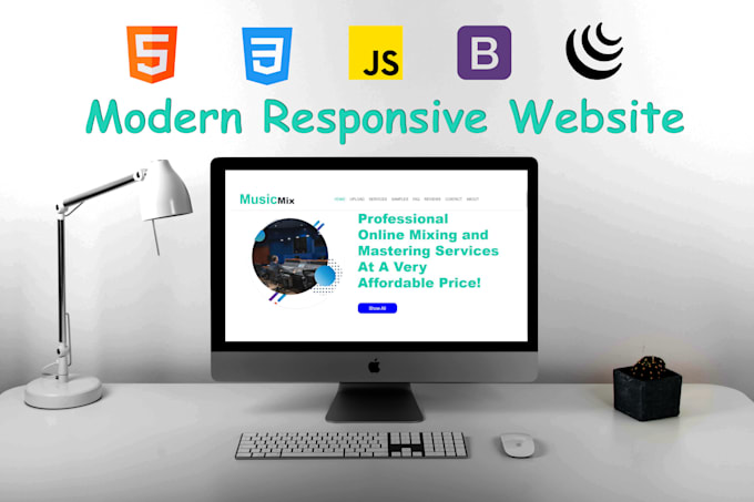 Design modern responsive website with html css bootstrap by Etat56 | Fiverr