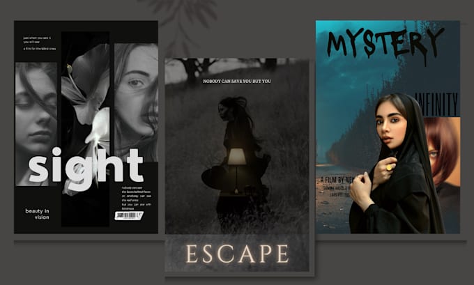 create a unique film poster design for you