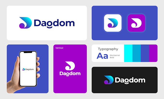 design tech startup company logo with brand style guide