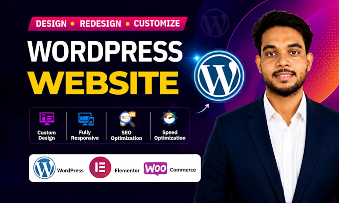 edit, update, customize, redesign your wordpress website