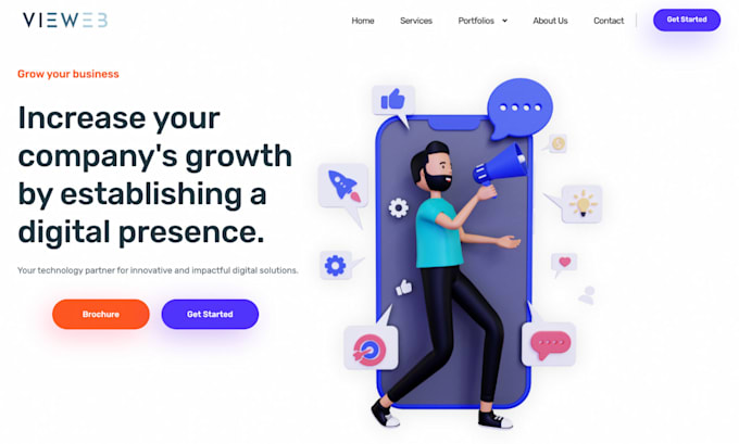 Transform your ideas to digital presence by Vieweb_2021 | Fiverr