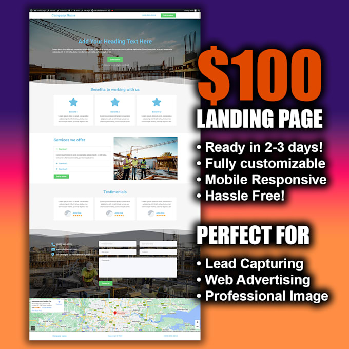Create a website or landing page for your business by Keemthedesigner