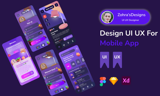 Design stunning mobile app ui ux design using figma by Aliraj199 | Fiverr