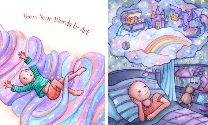 create hand painted watercolor illustrations