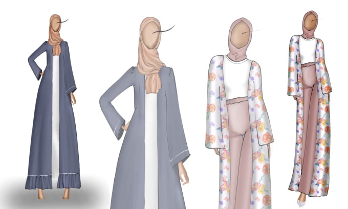 Abaya drawing best sale