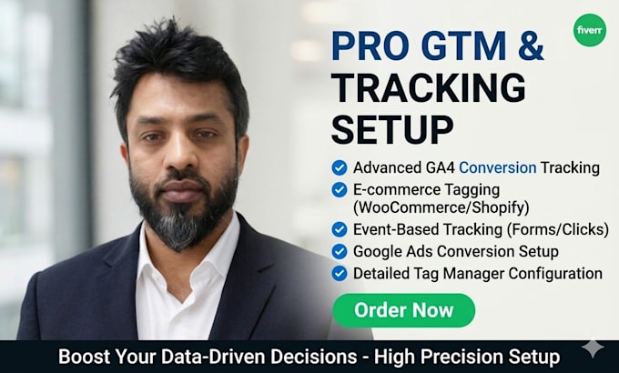 setup GTM and ga4 conversion tracking for dental physio and law firm