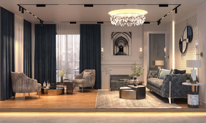 do 3d modelling, interior design and realistic 3d rendering