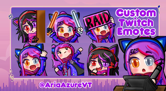 create cute custom chibi emotes for twitch and discord