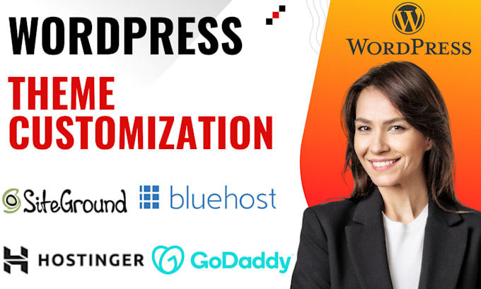 customize your wordpress theme on bluehost, godaddy, or hostinger