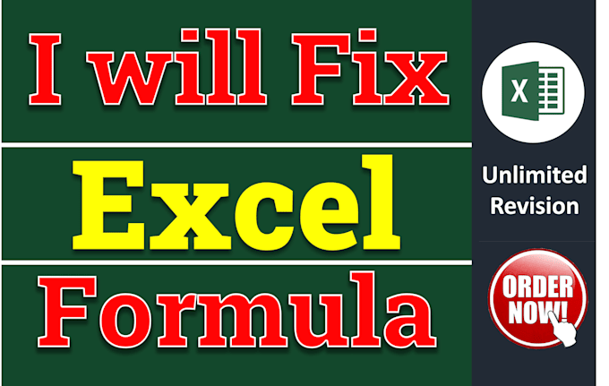 create and fix excel formula, charts, graphs, pivot tables