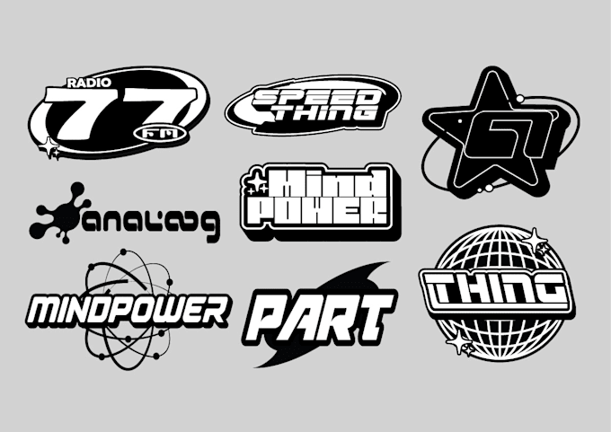 make streetwear design y2k logo for your brand in 24 hours