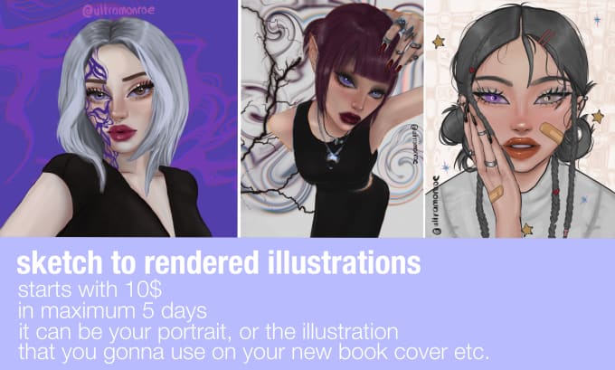 Do great illustrations including portraits by Ashinax | Fiverr