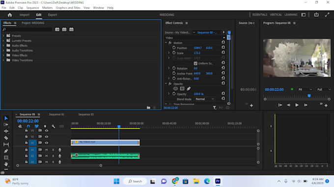 give cinematic effect to your wedding video and highlights