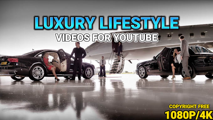 create 8x10 mins 4k luxury lifestyle videos for youtube
