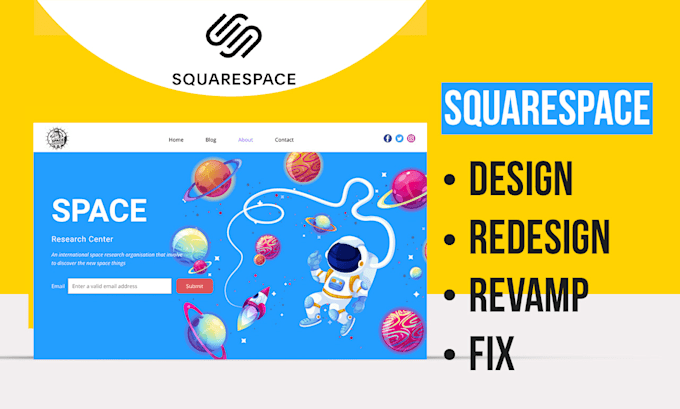I will design and develop a squarespace website