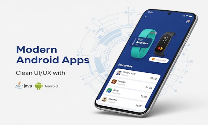 develop modern android mobile apps with clean UI using java