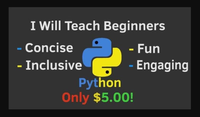 Teach basic programming using python in 1 week by Pythonwithpure | Fiverr