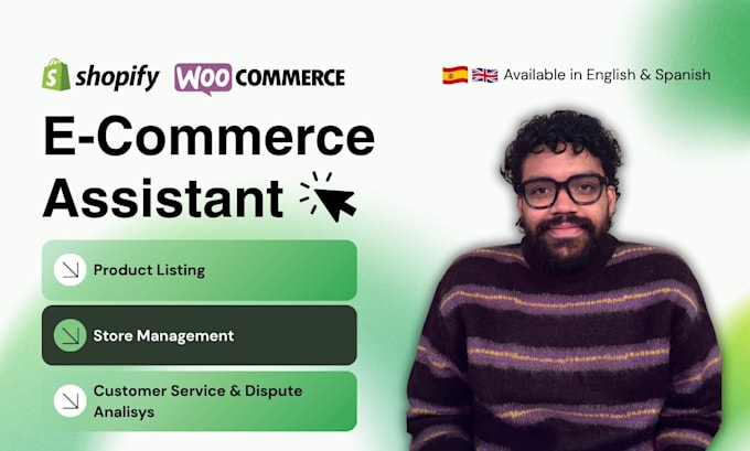 be your ecommerce assistant or asistente virtual for administrative tasks