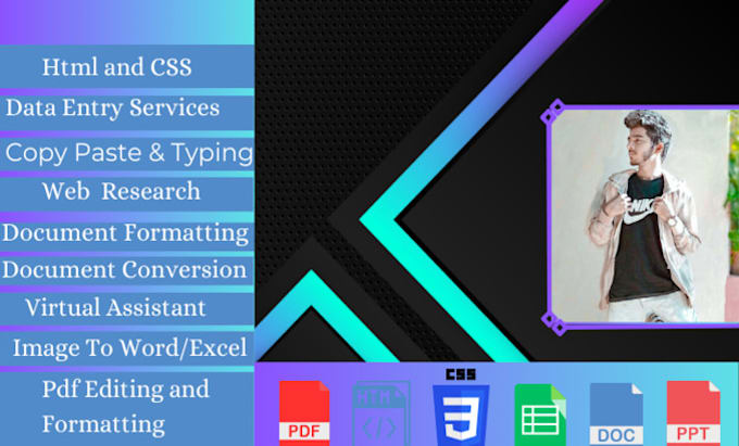 Do any type of data entry html and css data collection pdf to word by ...
