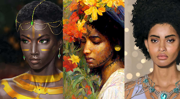 illustrate your portraits in a painterly style