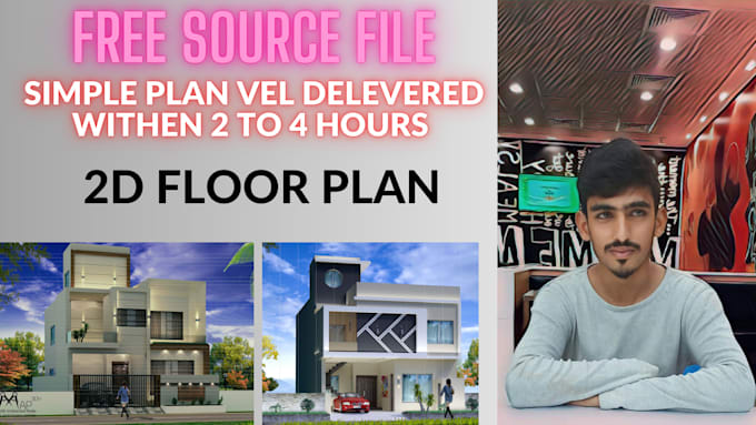 do professional floor plan 3d rendering in front elevation
