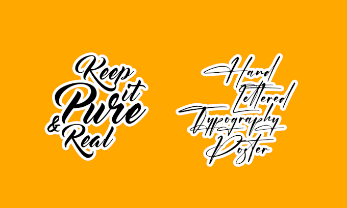 Hand Lettered Posters Hand lettered typography poster by Kt_graphics | Fiverr