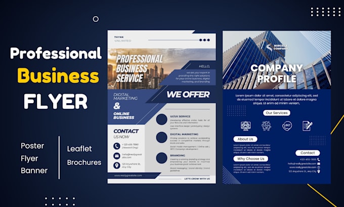 design urgent business flyer, one pager, marketing material
