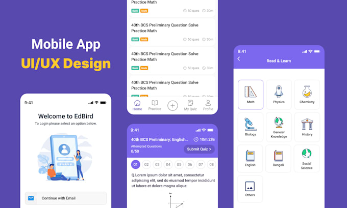 Do mobile app ui ux design by Shahola | Fiverr