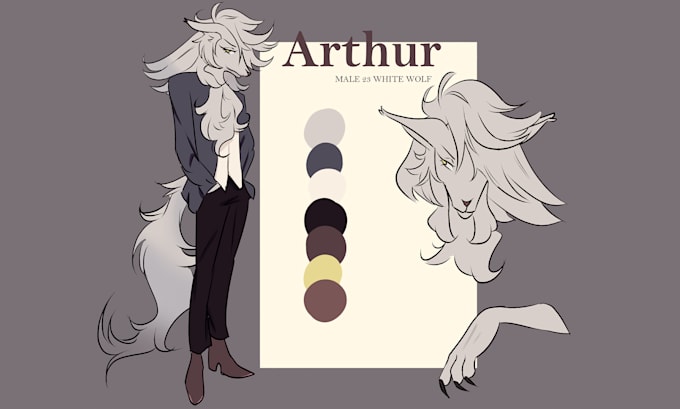 draw a furry reference sheet
