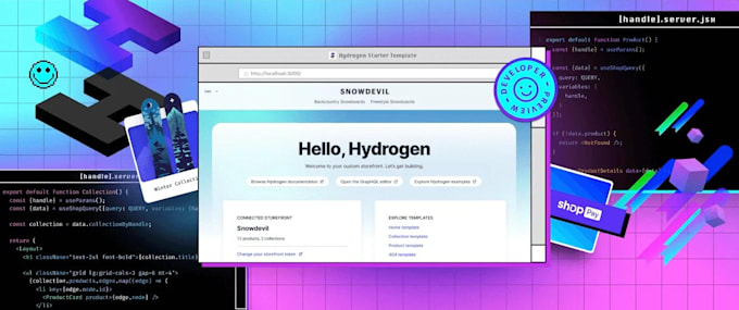 create shopify website using hydrogen