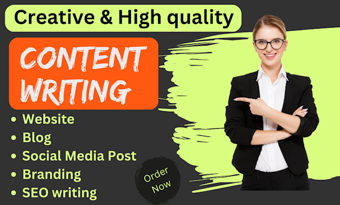 write creative high quality content for website and blog