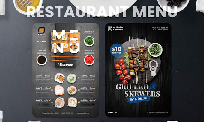 Do restaurant menu design, digital menu or food menu by Ahsan202 | Fiverr