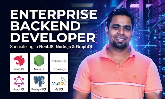 develop nodejs nestjs expressjs backend API with graphql postgresql mysql