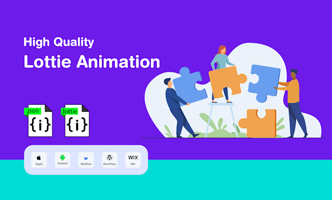 do logo animation, icon, and lottie json for web and mobile