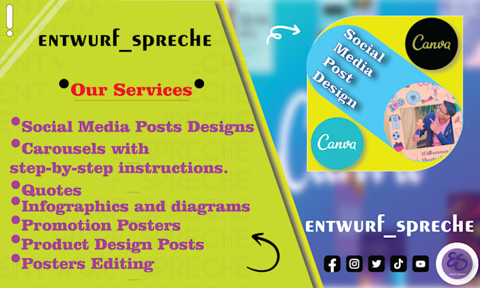 Create editable social media posts,ads using canva by Entwurf_spreche ...