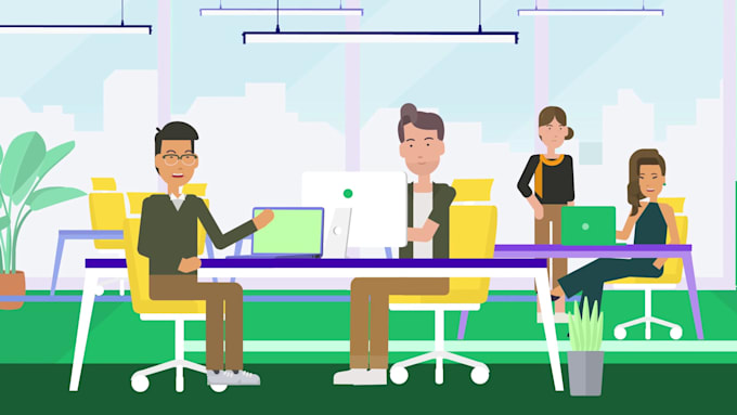 create premium 2d animation explainer, motion graphic video