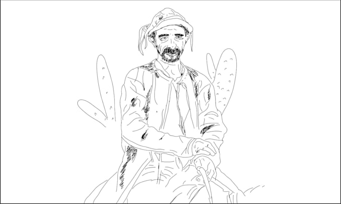draw a line art illustration for you
