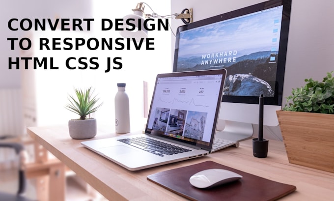 Convert design to html css javascript and bootstrap code by ...