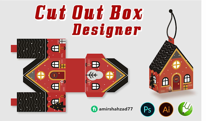 design modern cutout , gift, minimal and luxury product box