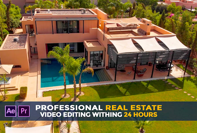 do real estate video editing professionally in 24 hours