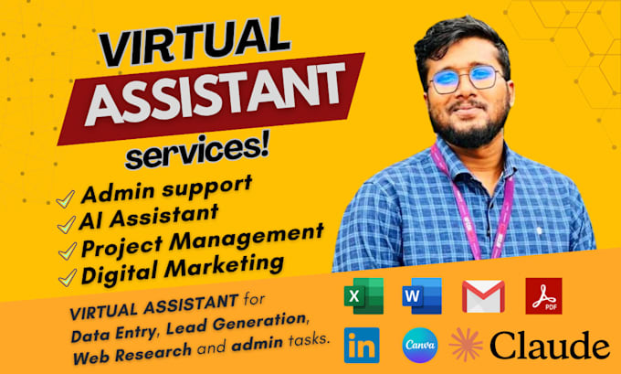be your executive virtual assistant for data entry and admin tasks