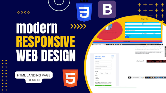 Design responsive website using html css and bootstrap by Samar ...