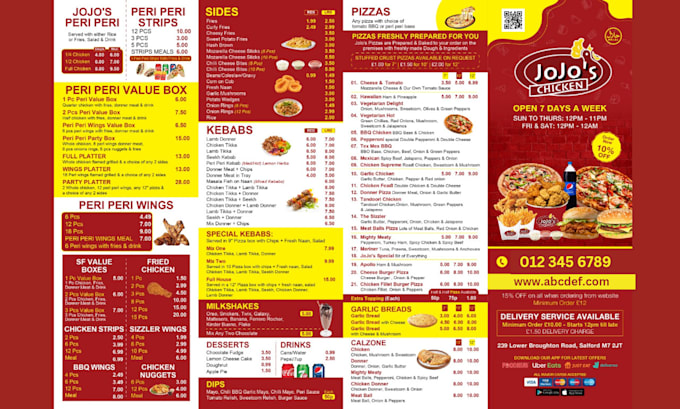 professional food menu card design for your restaurant cafe