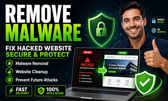 fix your hacked website, remove malware and secure it