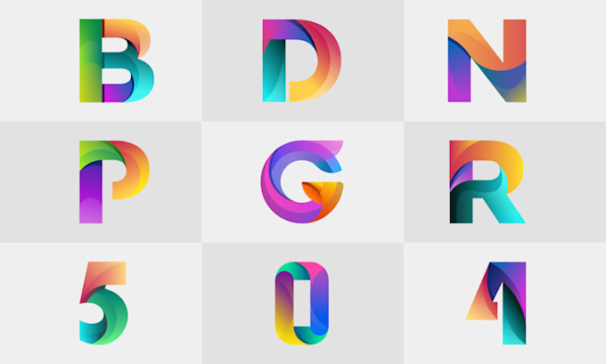 do minimalist abstract letter 3d app logo design