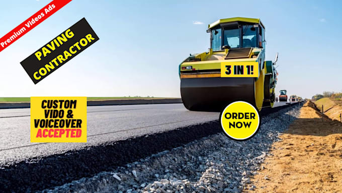 make paving contractor explainer video ad or paving website