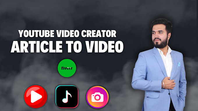 convert blogpost or article to youtube video with voice over